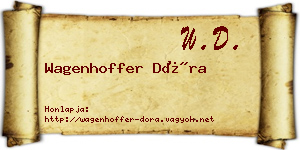 Wagenhoffer Dóra névjegykártya