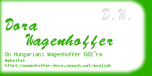dora wagenhoffer business card